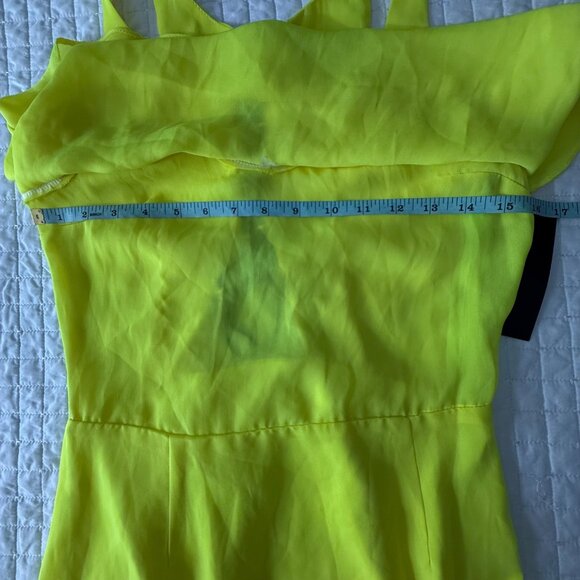 Dolce Vita Yellow Sleeveless Dress Size M Polyester Lace-Up Back - Picture 7 of 9